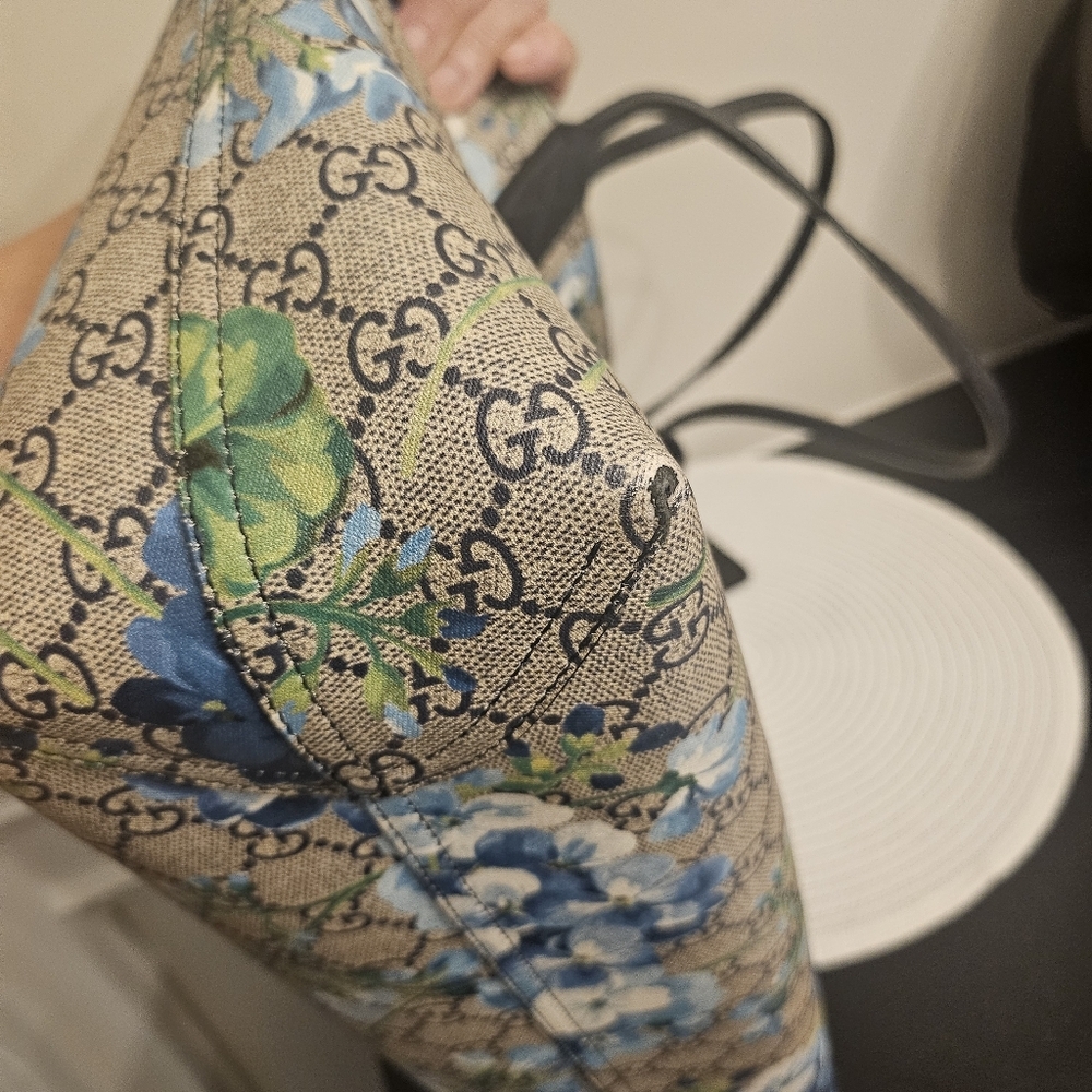 Gucci Bloom Floral Blue Tote Bag - Reversible - Picture 11 of 16